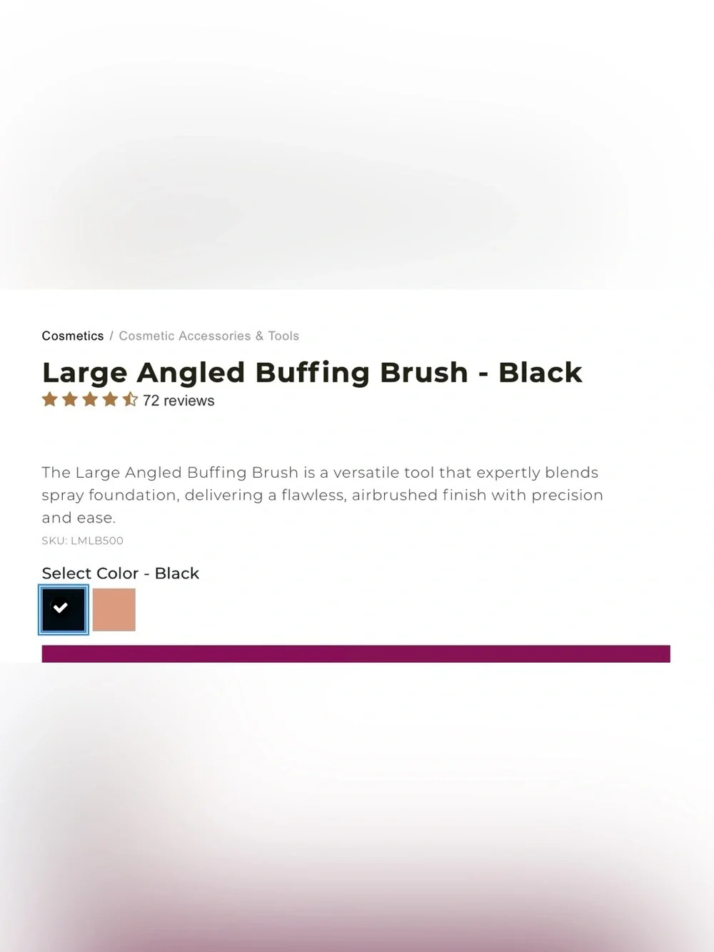 🌸B42 - Luminess L500 Black Sculpting Kabuki Brush💋🤎🖤